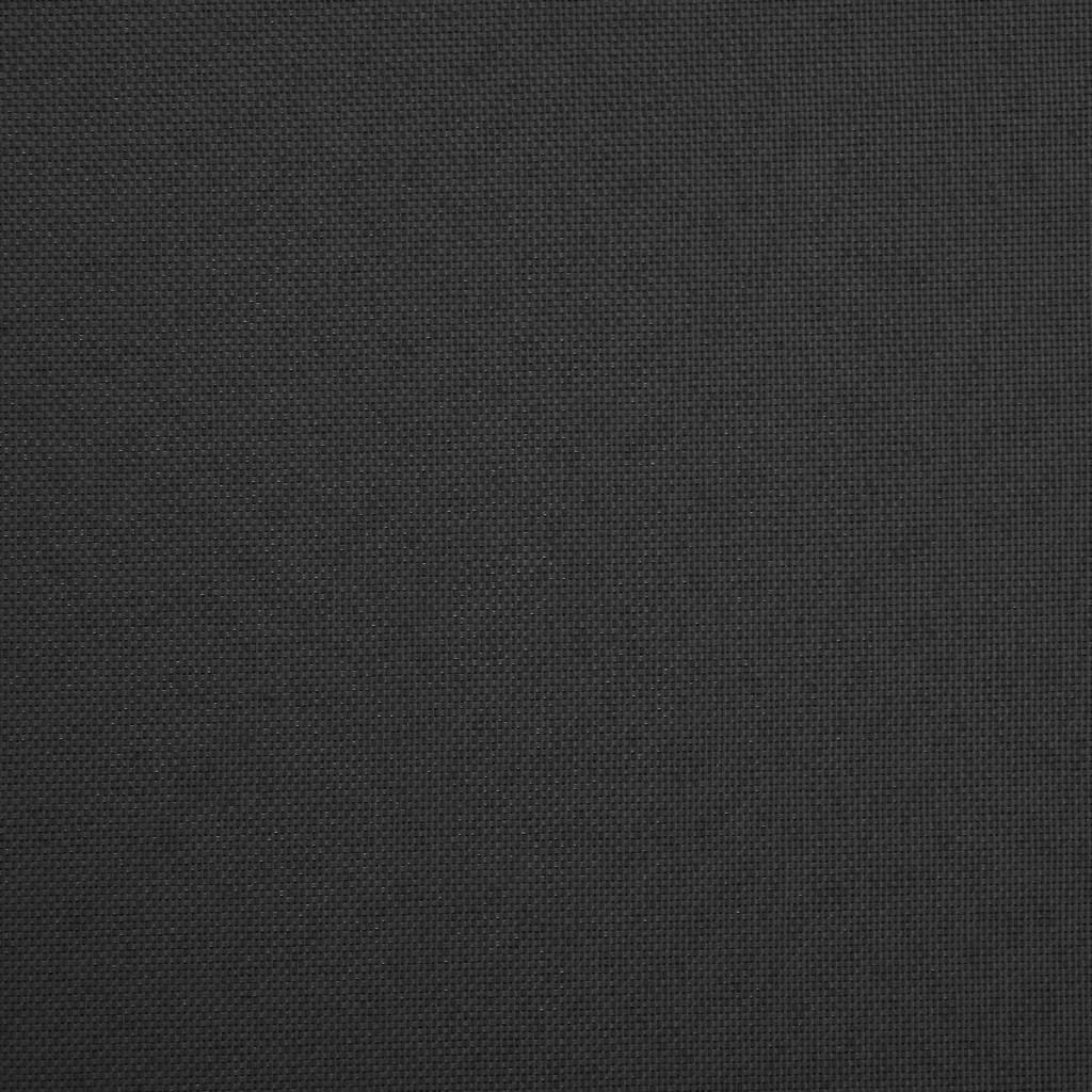 Set di 2 sgabelli portaoggetti pieghevoli in finto lino nero