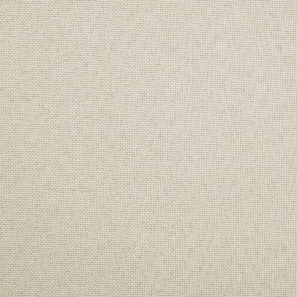 Set di 2 sgabelli portaoggetti pieghevoli in finto lino bianco crema