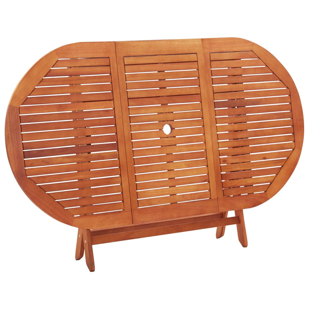 Mobilier à dîner d'extérieur pliable 9 pcs Bois d'eucalyptus