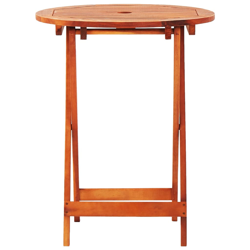 Mobilier à dîner d'extérieur pliable 3 pcs Bois d'eucalyptus