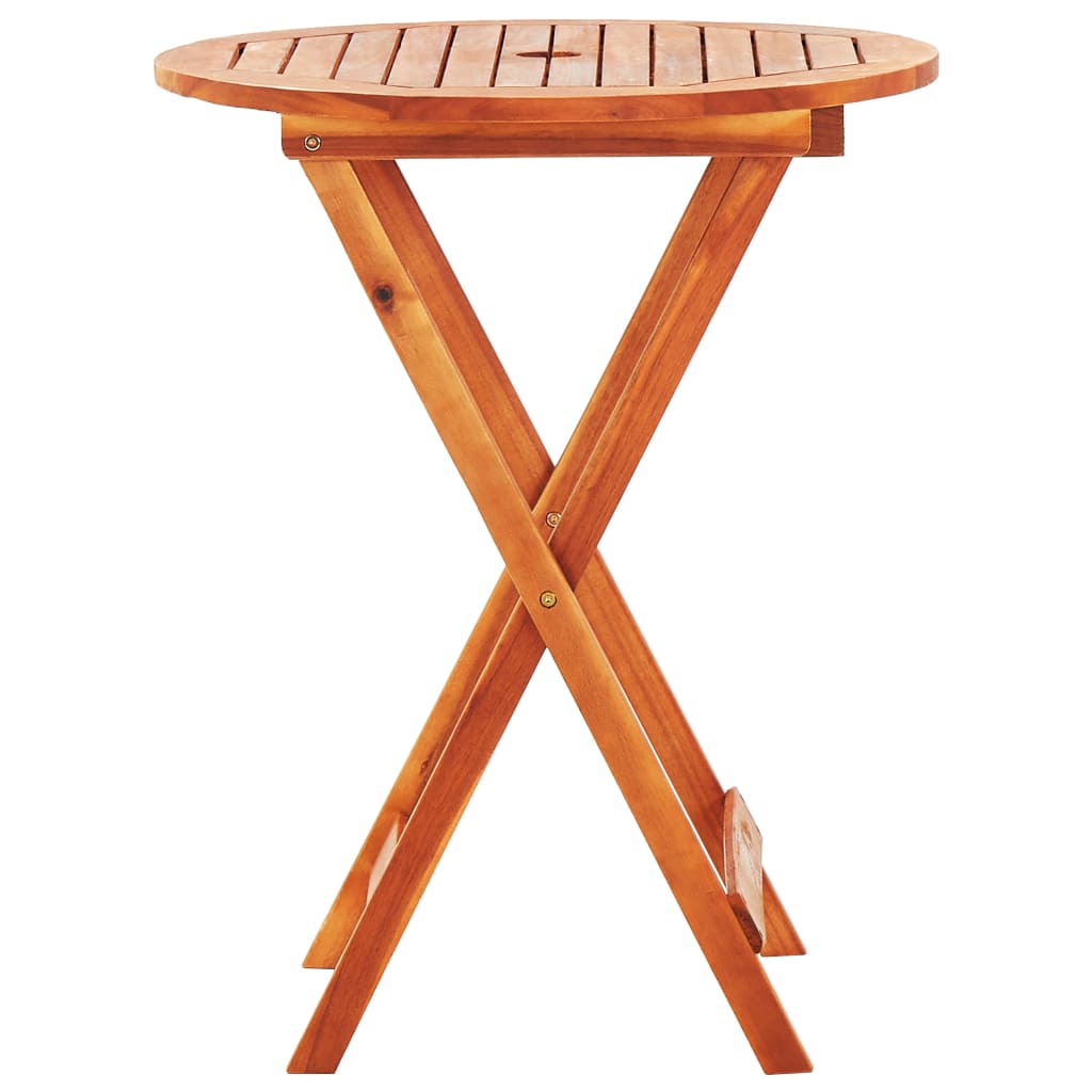 Mobilier à dîner d'extérieur pliable 3 pcs Bois d'eucalyptus