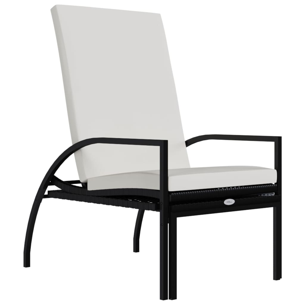 Langer Stuhl mit schwarzer Fremdharzfußstütze