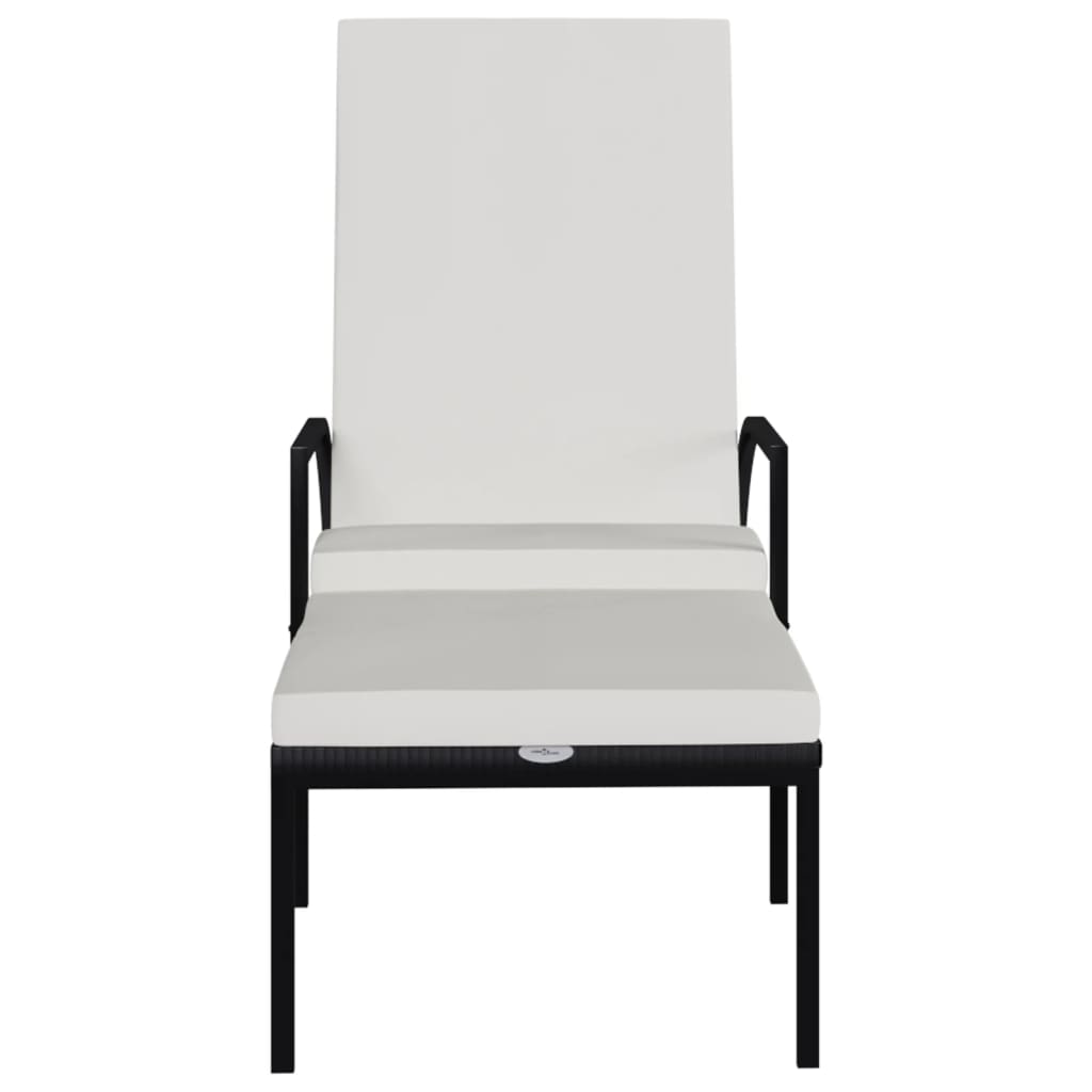 Lange Stühle mit 2 PCs schwarz geflochtenes Harz
