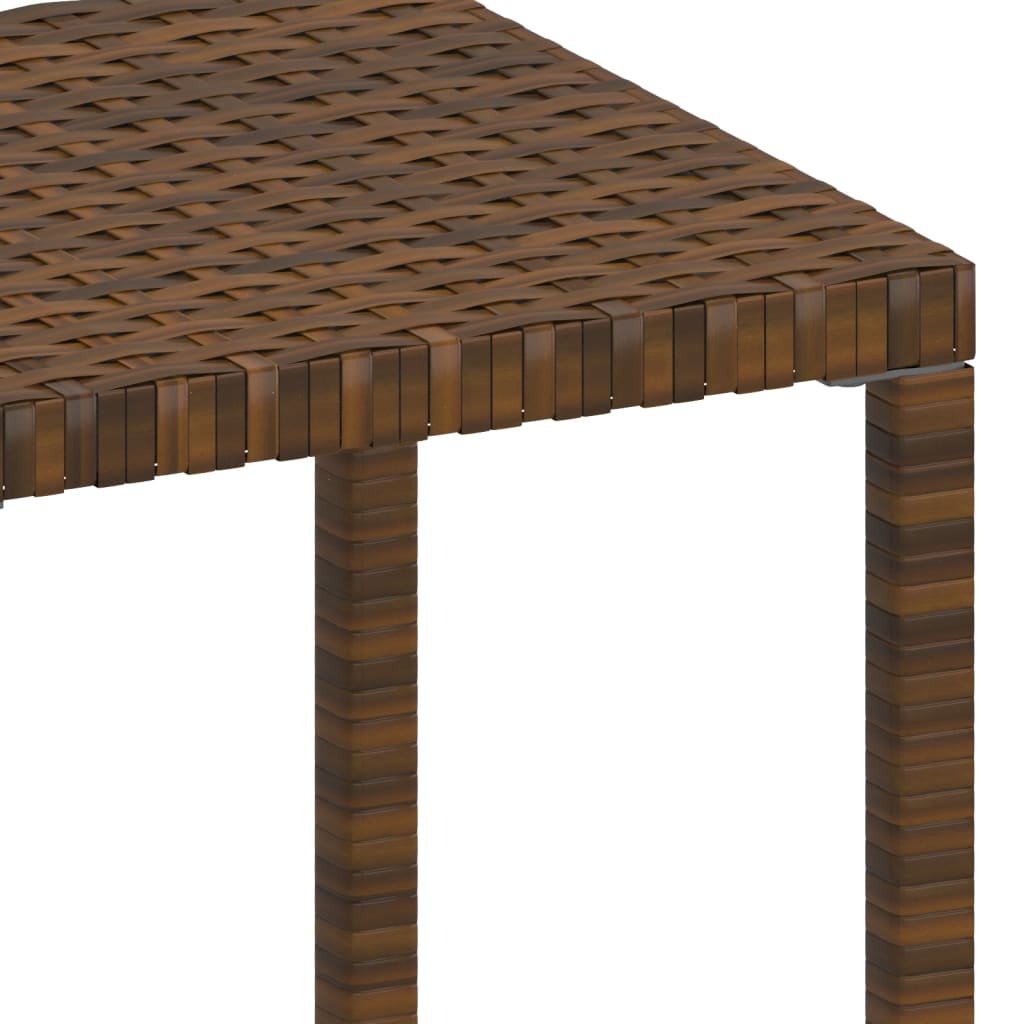 2 sedie a sdraio con tavolo in resina intrecciata marrone