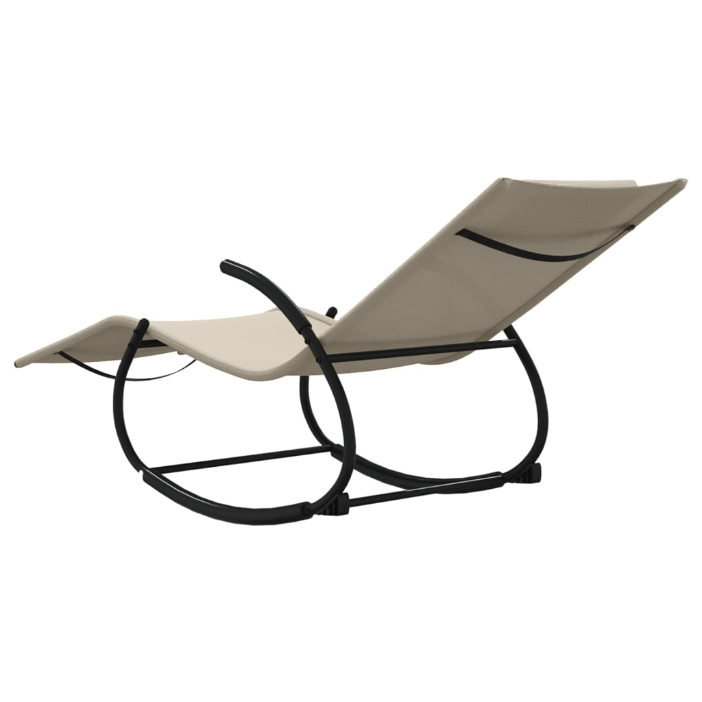 Steel and textilene lounge lounge chair