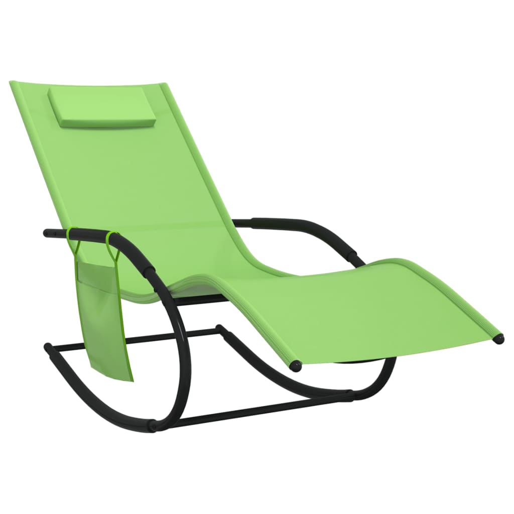 Stahlgrün und Textilengrün Stuhl