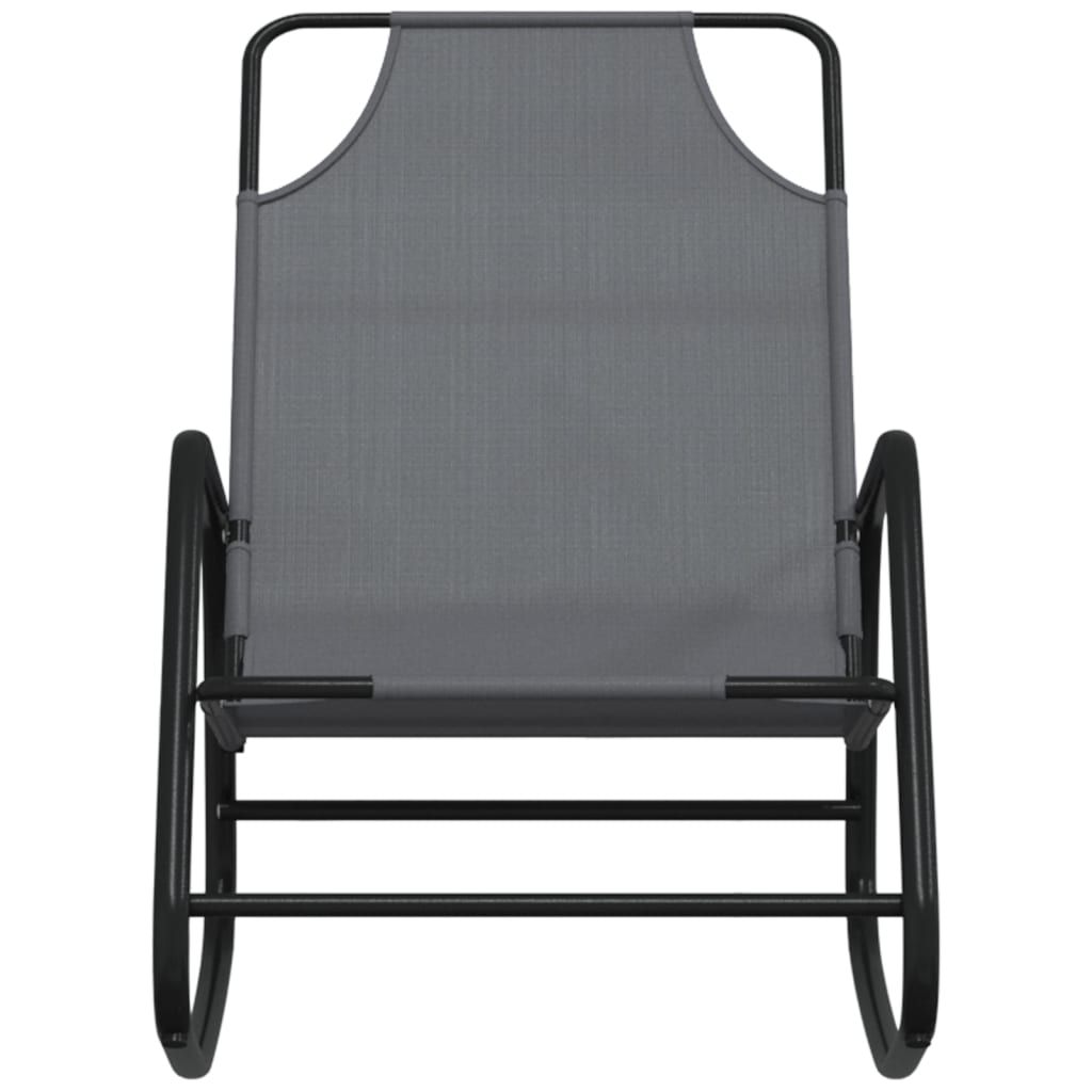 Steel gray and textilene gray lounge chair