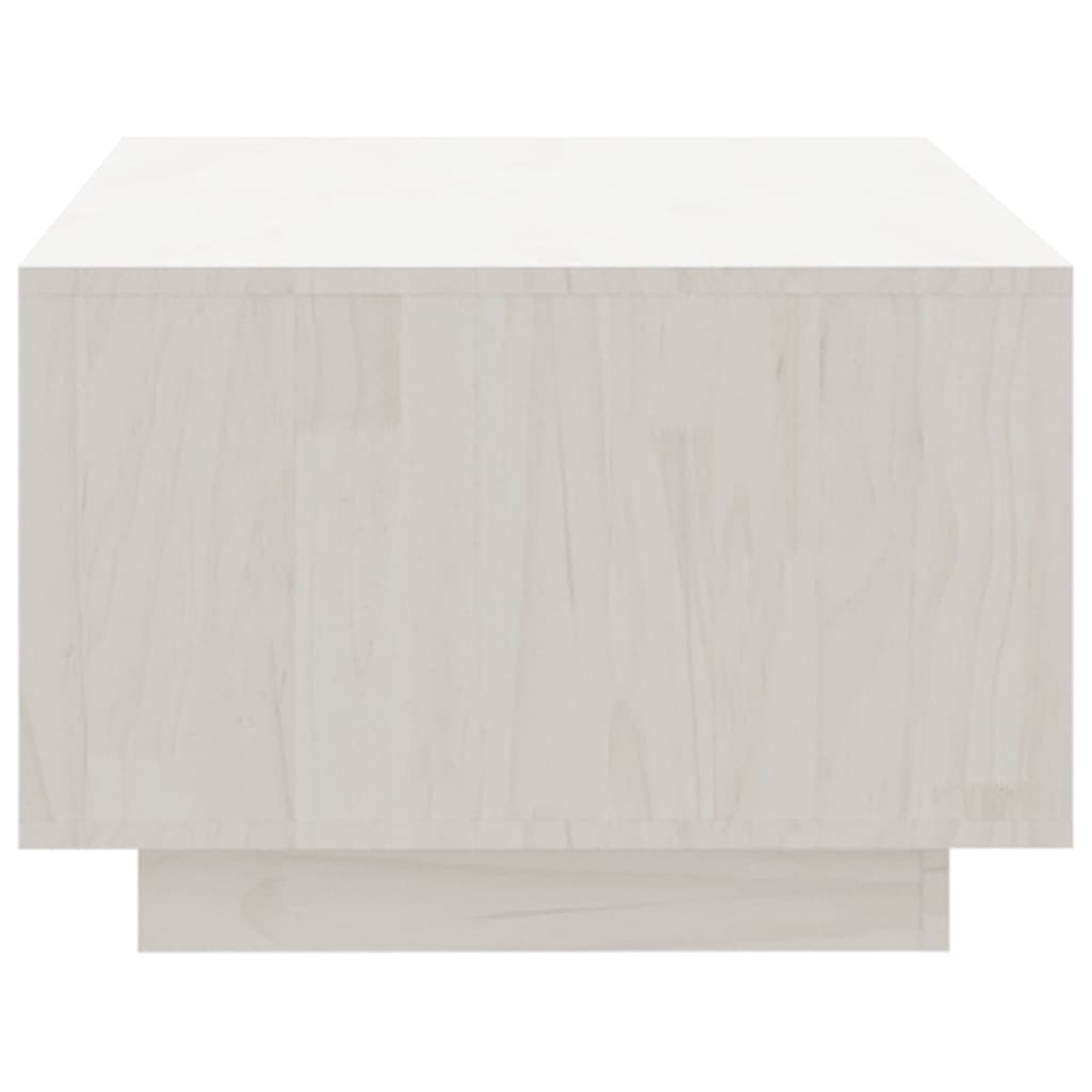 Table basse Blanc 110x50x33,5 cm Bois de pin massif