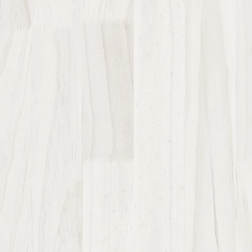 Weißer Kaffeetabelle 110x50x33,5 cm Festkieferholz