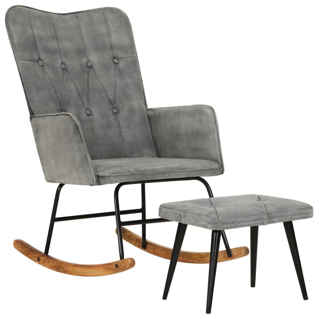 Vintage grau grauer zukünftiger Stuhl Leinwand