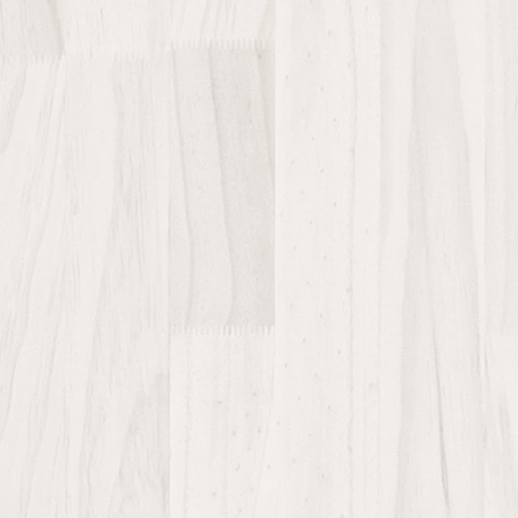 Credenza bianca 70x33x76 cm Legno di pino massiccio
