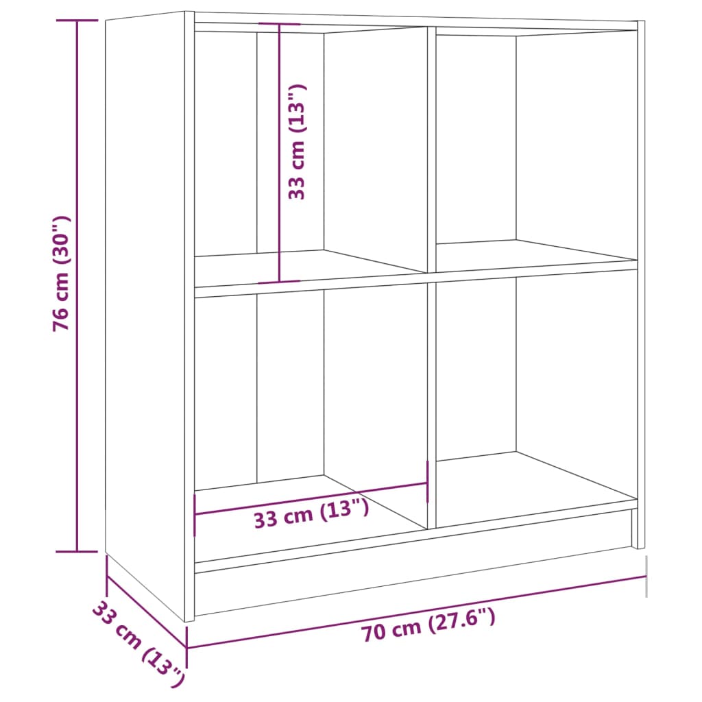 Gray buffet 70x33x76 cm Solid pine wood