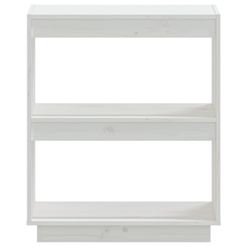 White library 60x35x71 cm Solid pine wood
