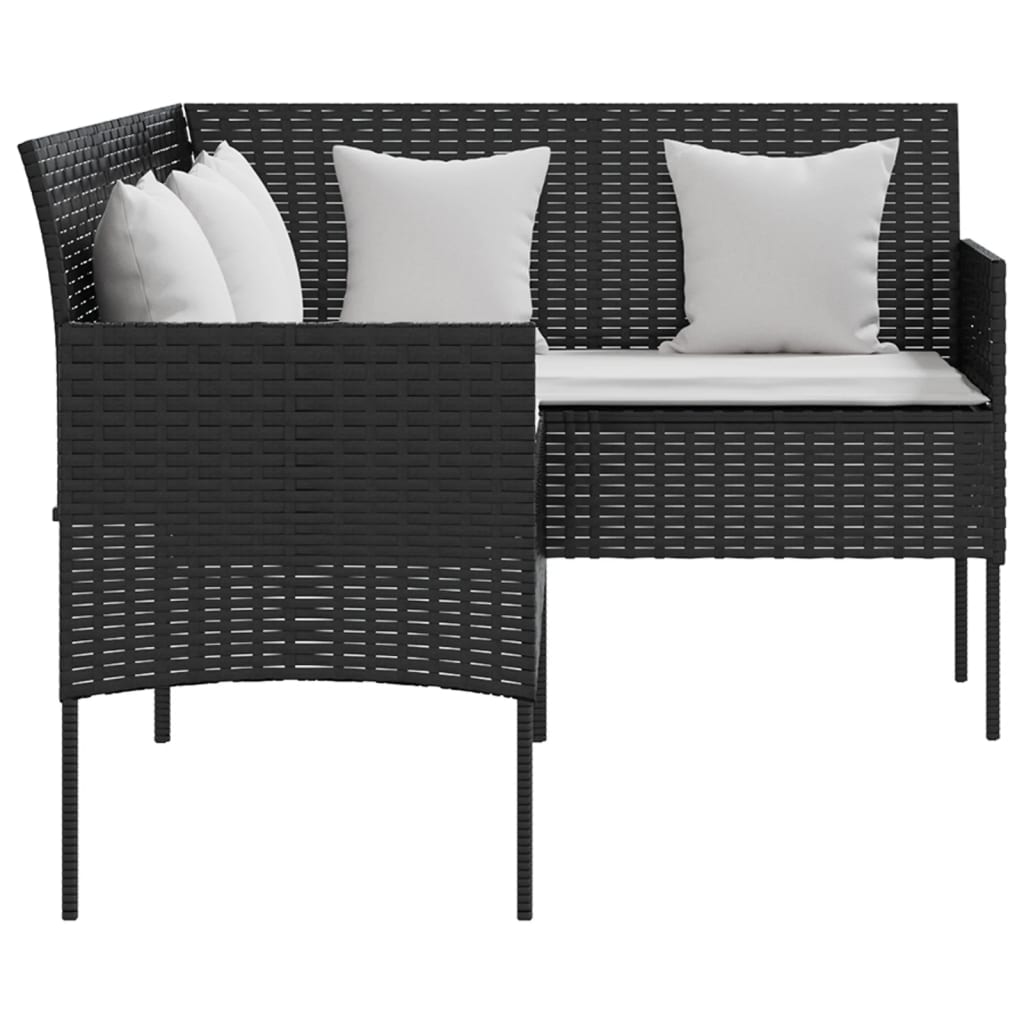 Set von Sofas in L 5pcs mit schwarzen geflochtenen Harzkissen