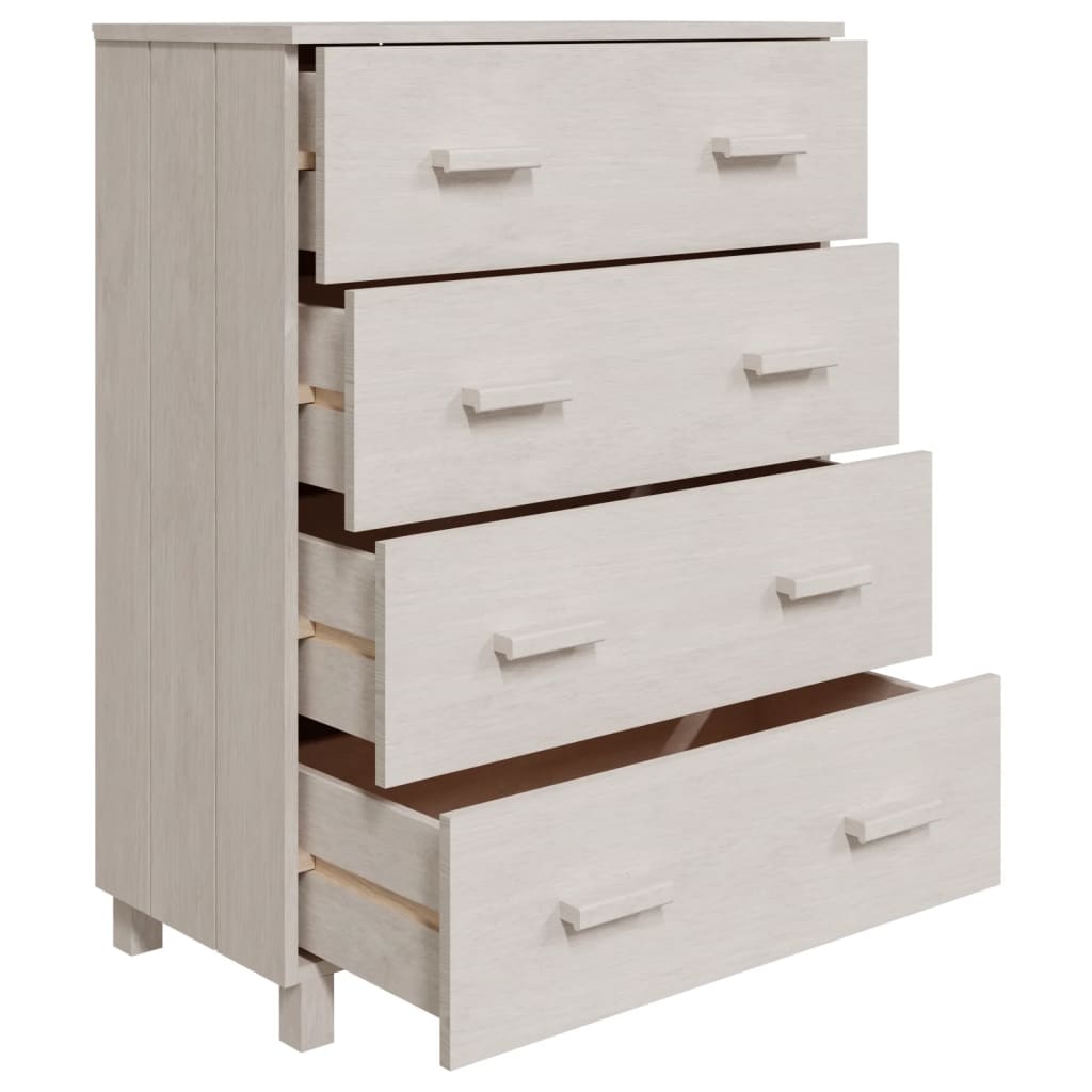 Buffet HAMAR Blanc 79x40x103,5 cm Bois massif de pin