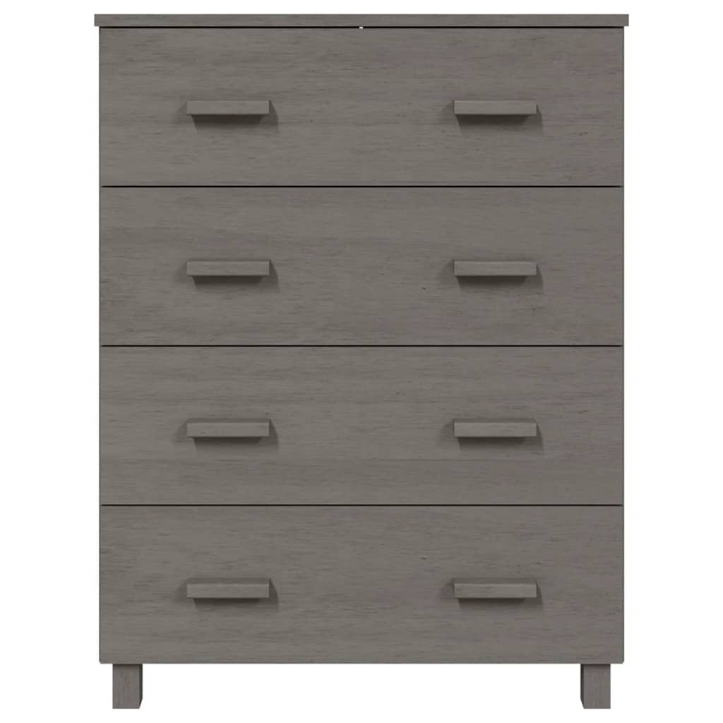 Buffet HAMAR Gris clair 79x40x103,5 cm Bois massif de pin