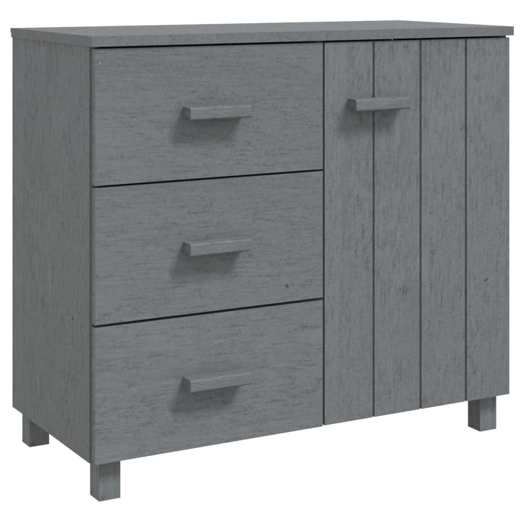 Credenza HAMAR Grigio scuro 90x40x80 cm Legno di pino massiccio