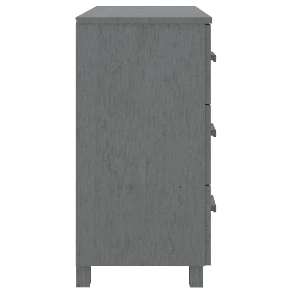 Dark gray Hamar buffet 90x40x80 cm solid pine wood