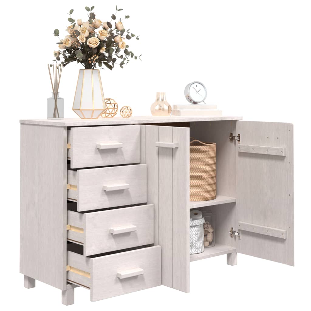 White house buffet 113x40x80 cm solid pine wood