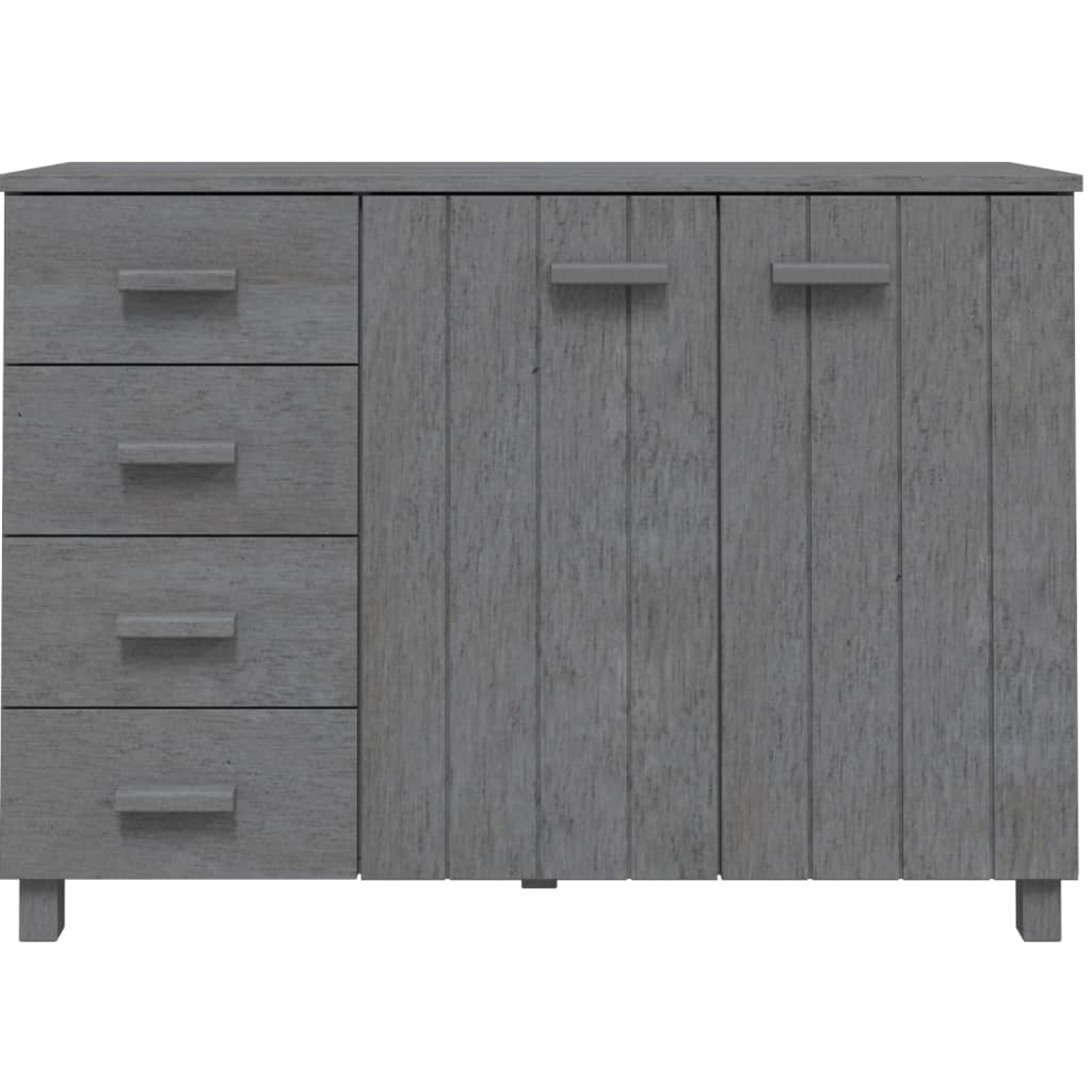 Buffet HAMAR Gris foncé 113x40x80 cm Bois massif de pin