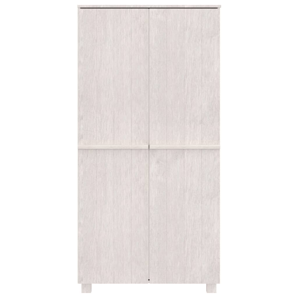 Weißer Hamar -Garderobe 89x50x180 cm Festkieferholz