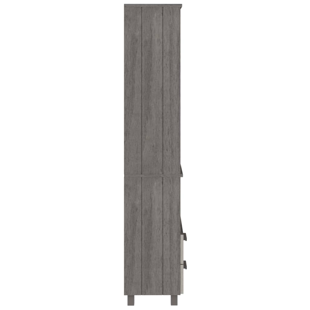 Light gray Hamar buffet 60x35x180 cm Solid pine wood