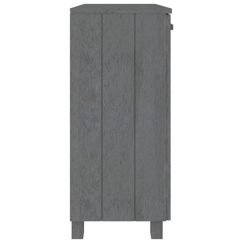 Dark gray Hamar buffet 85x35x80 cm solid pine wood