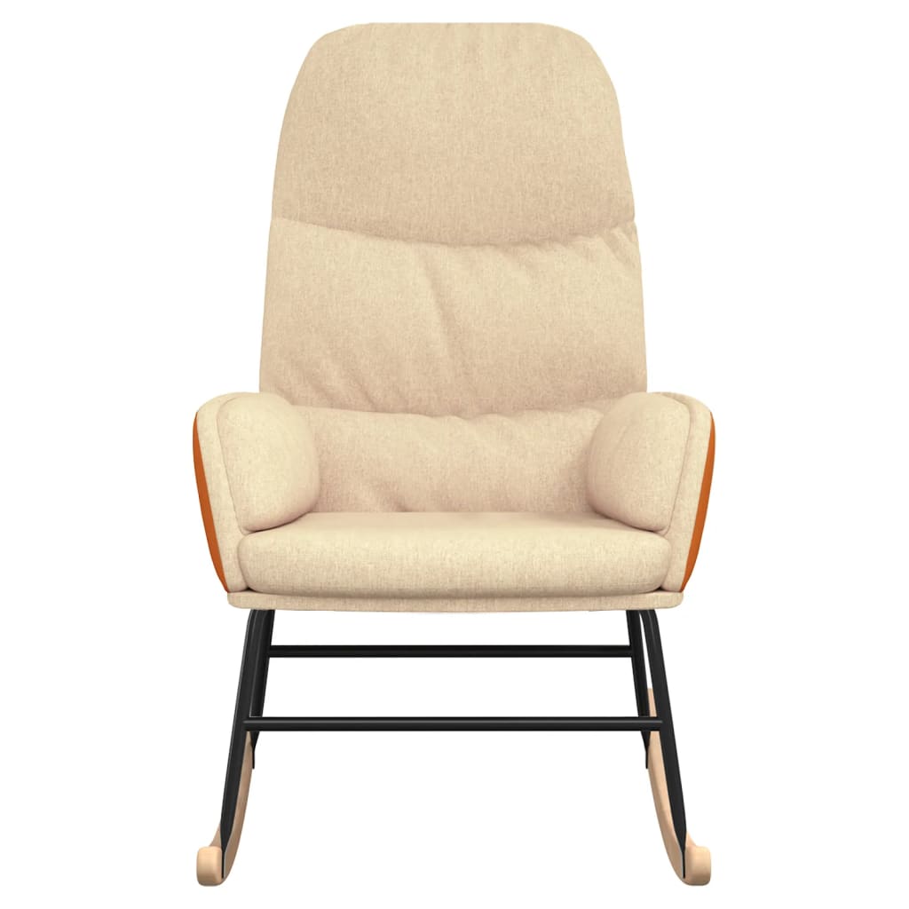 White rocking chair Cream fabric