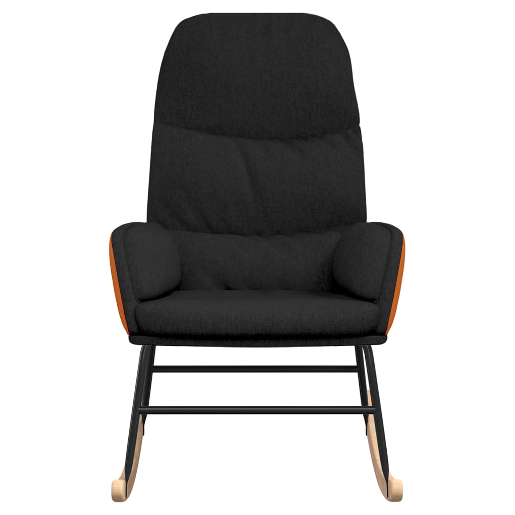 Fabric black rocking chair