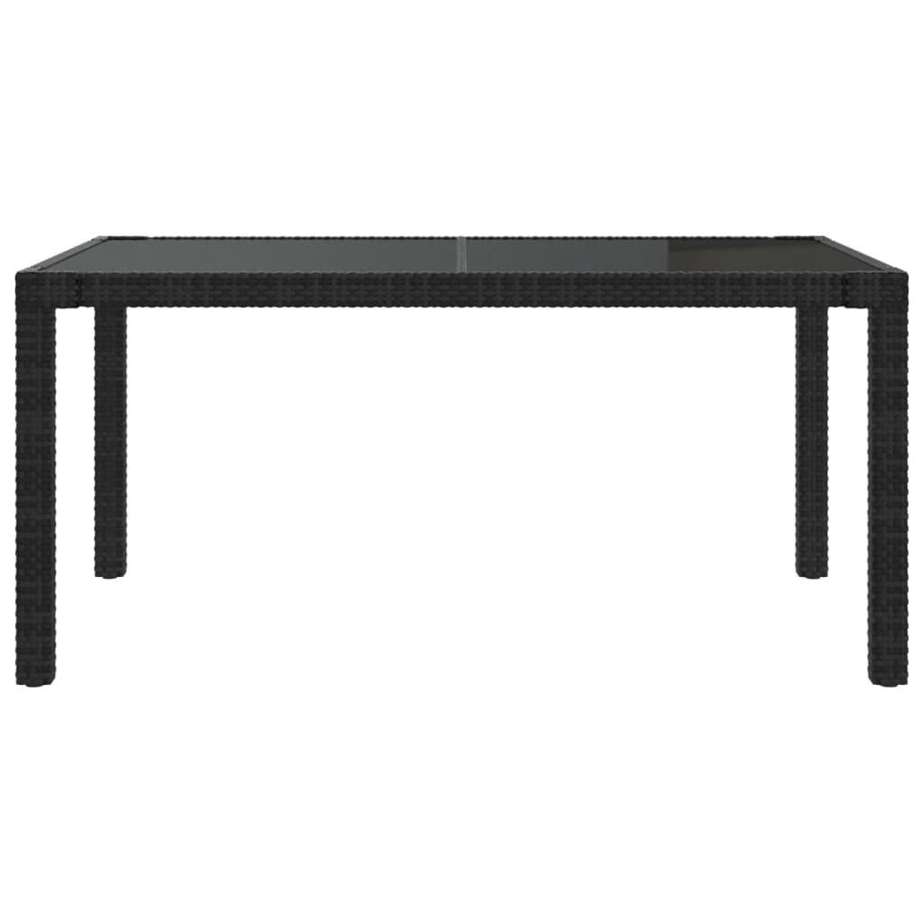 Mobilier à dîner de jardin 5pcs et coussins Résine tressée Noir