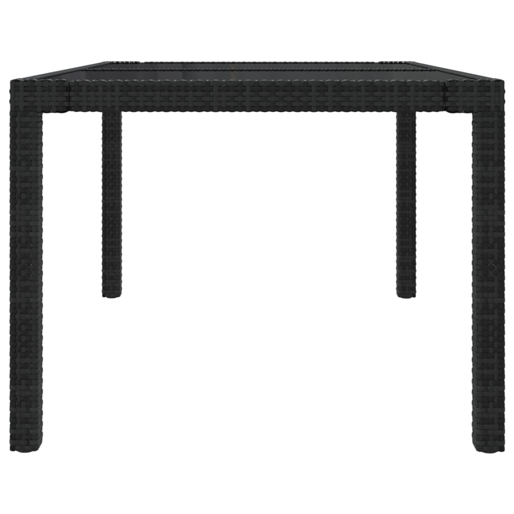 Mobilier à dîner de jardin 5pcs et coussins Résine tressée Noir