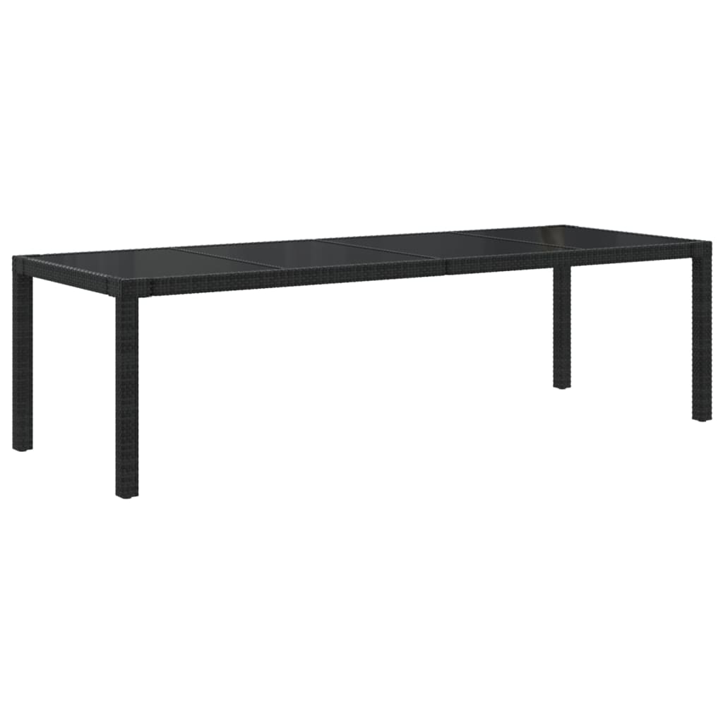 Mobilier à dîner de jardin 11 pcs coussins Résine tressée Noir