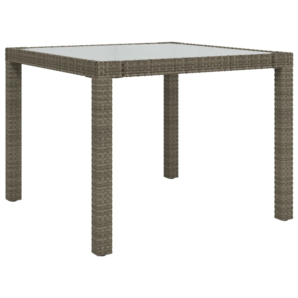 Mobilier à dîner de jardin 3pcs et coussins Résine tressée Gris