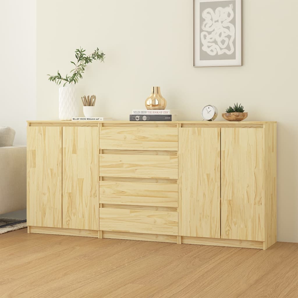 Solid pine wood side cabinets