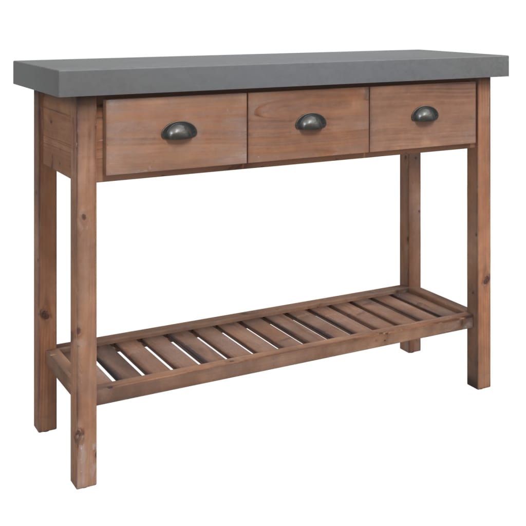 Console table 110x35x80 cm Solid fir wood