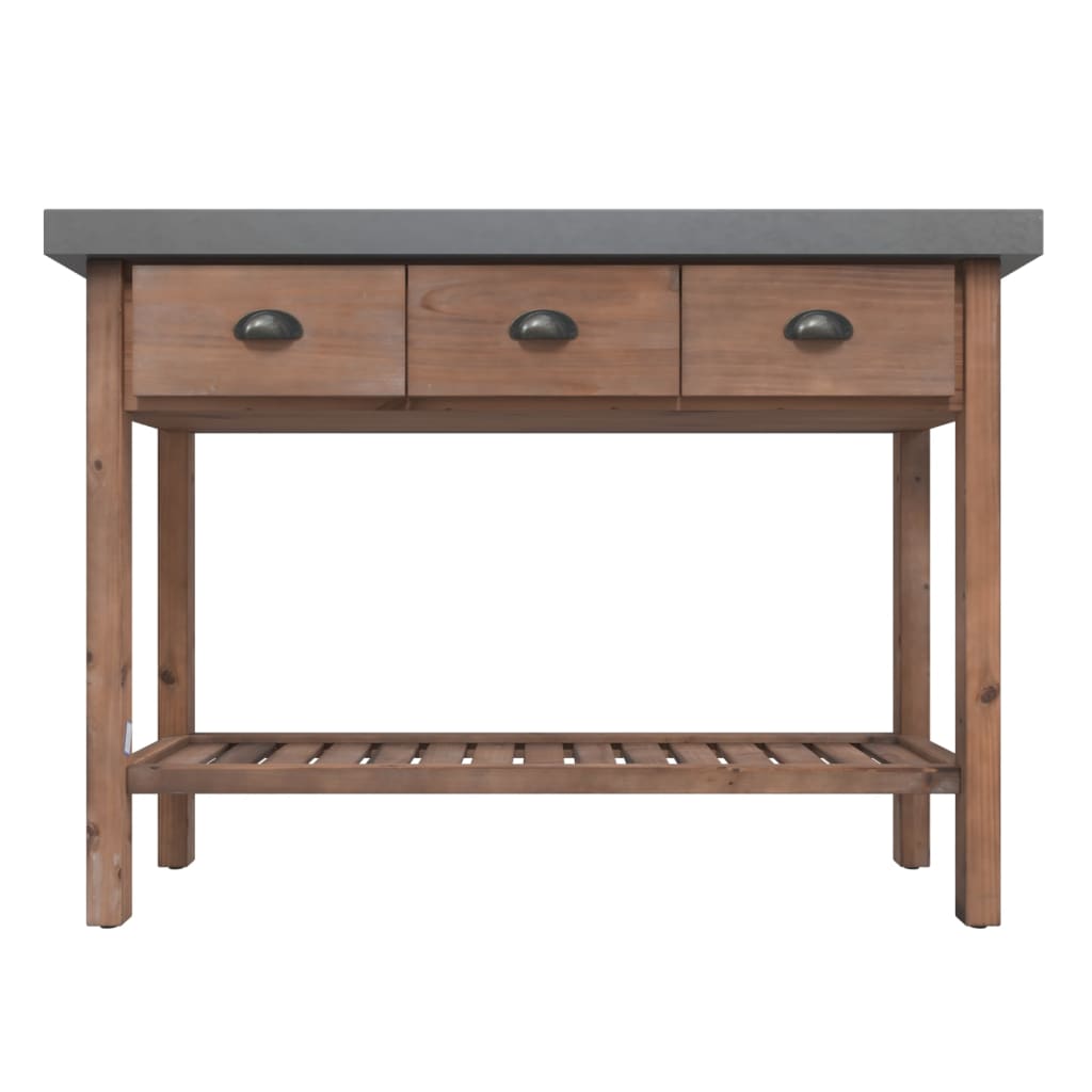 Console table 110x35x80 cm Solid fir wood