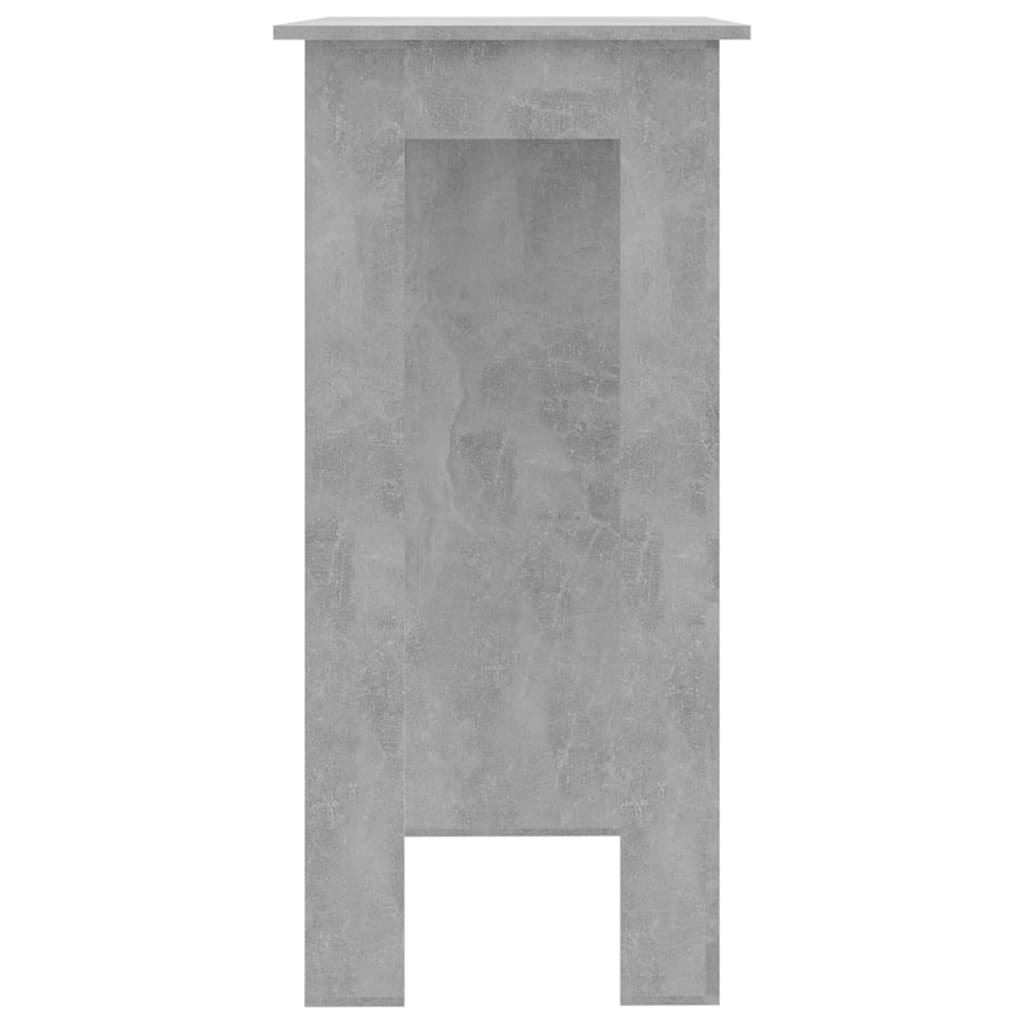 Tavolo da bar con ripiano Grigio cemento 102x50x103,5 cm Truciolato