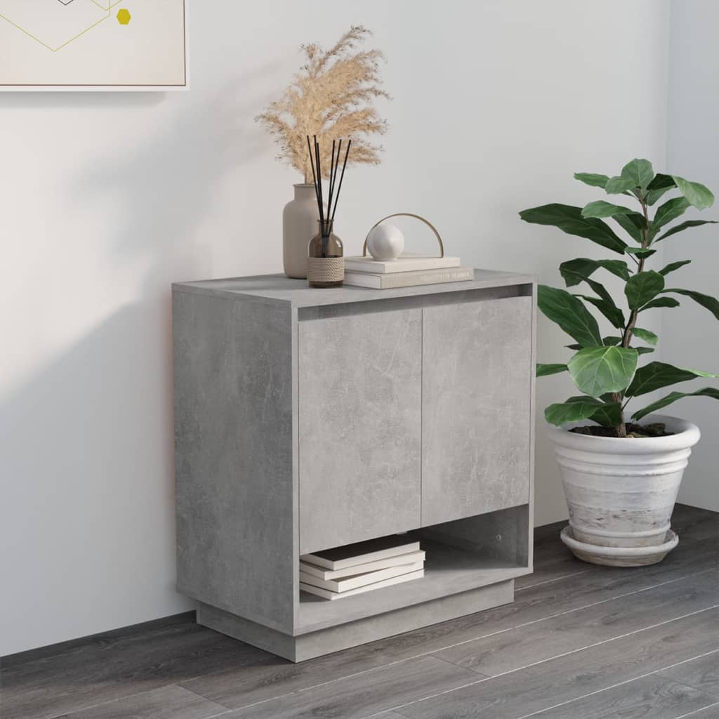 Buffet Gris béton 70x41x75 cm Aggloméré