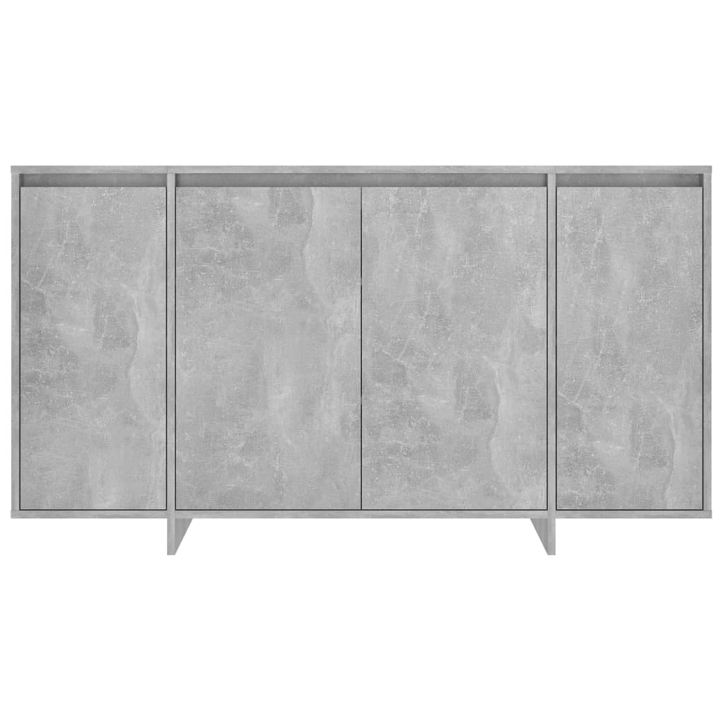 Credenza grigio cemento 135x41x75 cm in multistrato