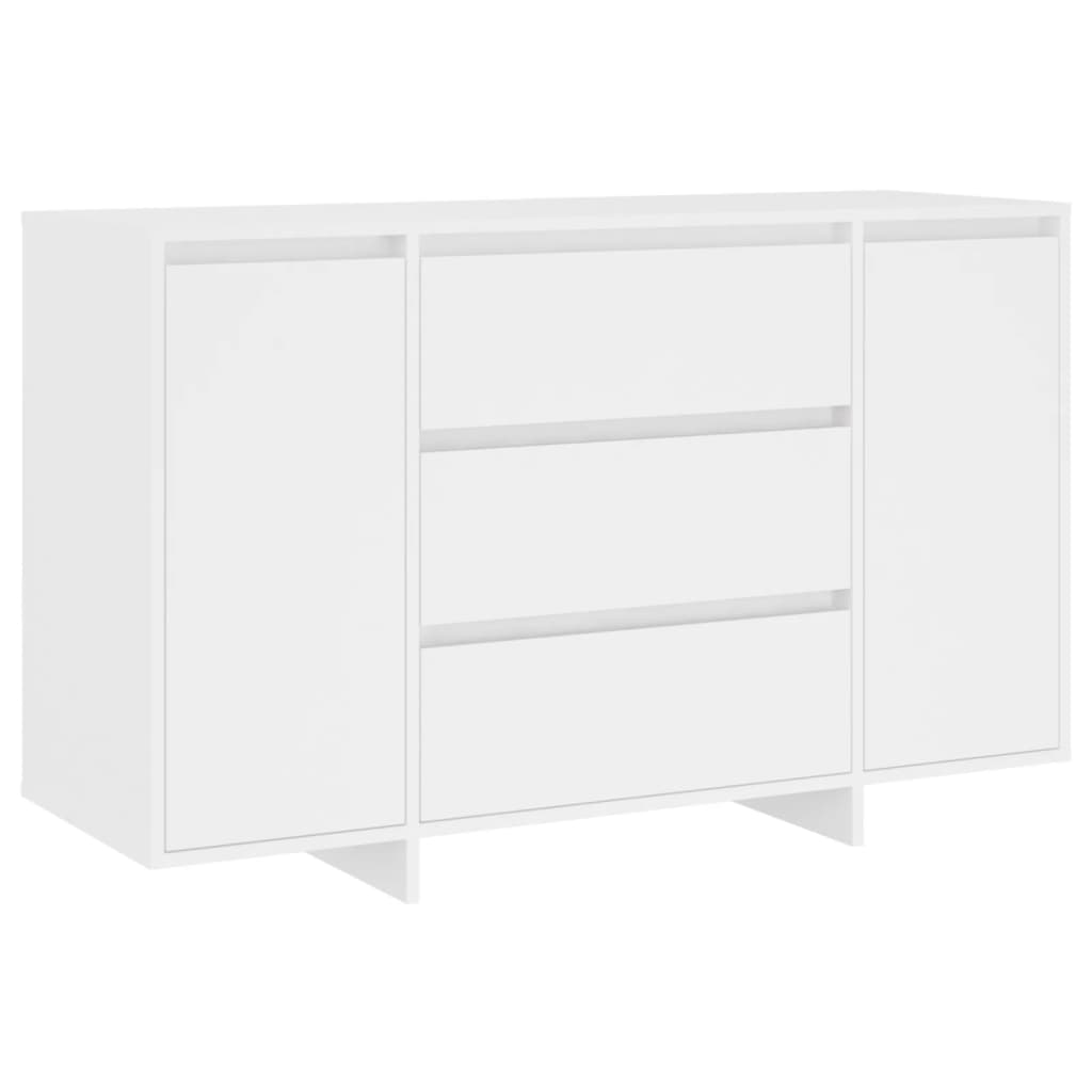 Buffet with 3 white drawers 120x41x75 cm agglomerated