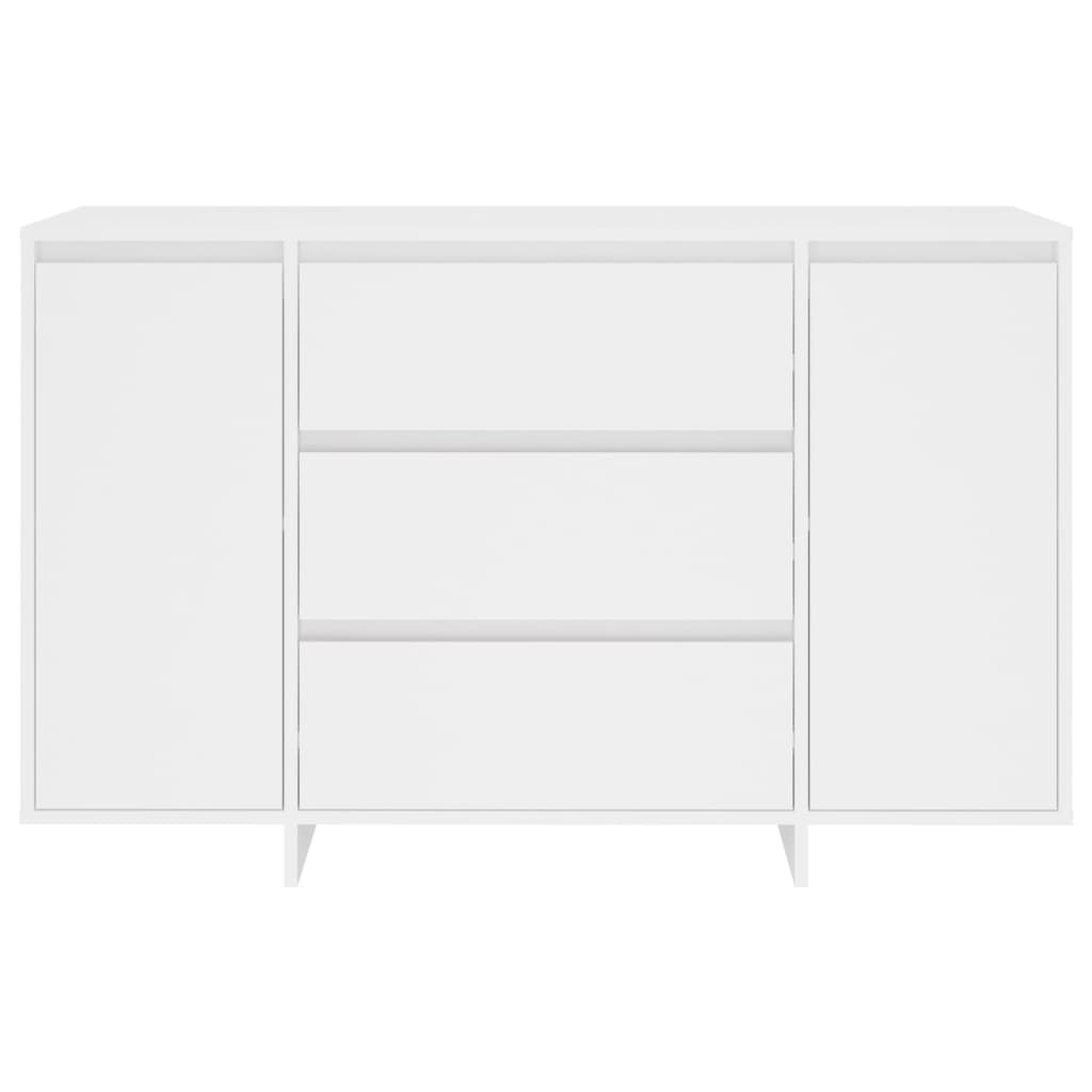 Buffet with 3 white drawers 120x41x75 cm agglomerated