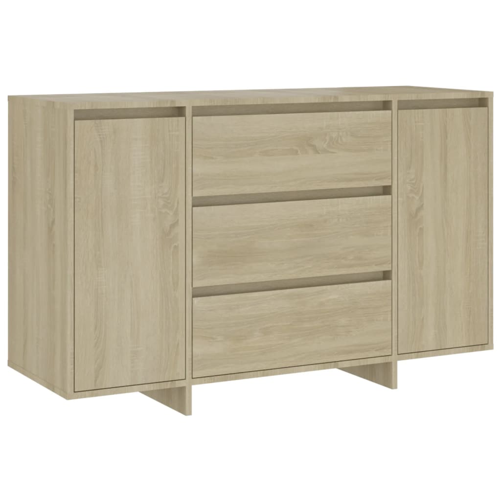 Buffet with 3 Sonoma oak drawers 120x41x75 cm agglomerated