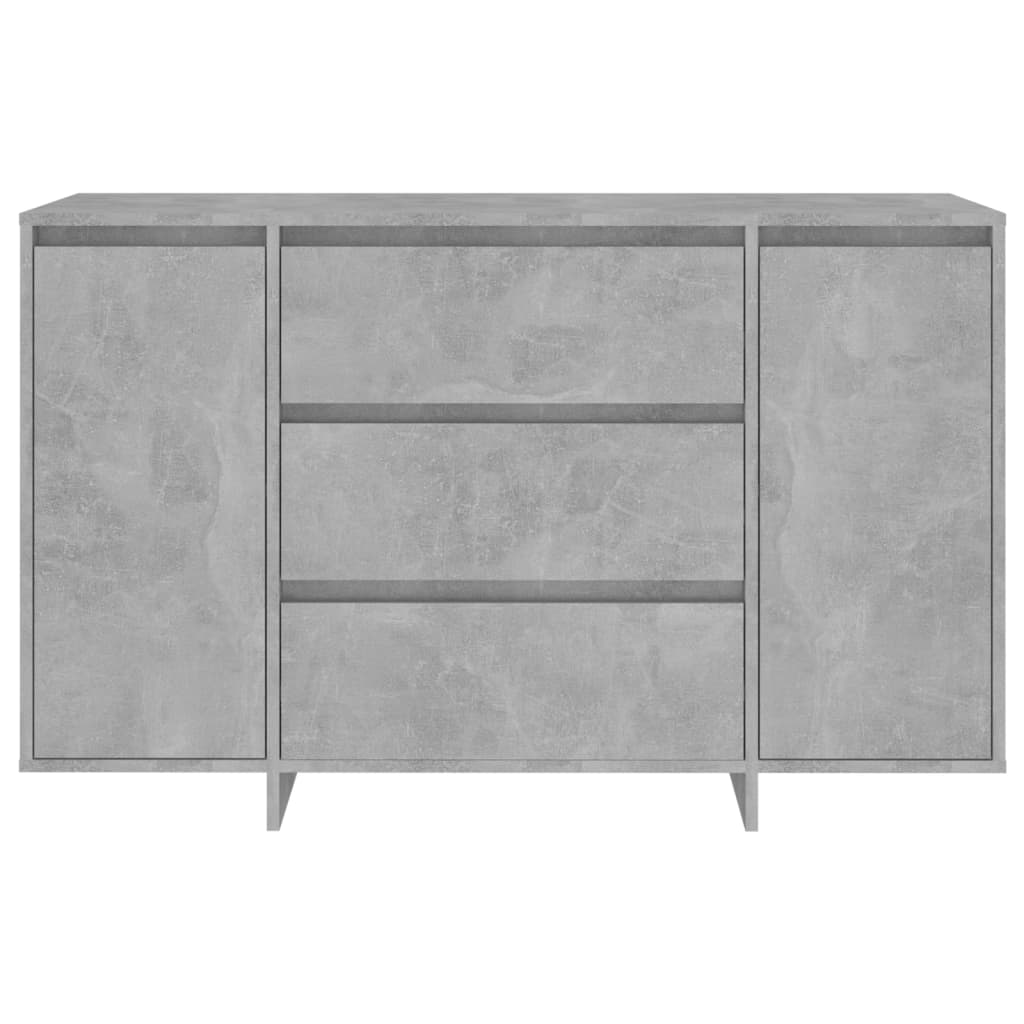 Buffet mit 3 Betongrauschubladen 120 x 41 x 75 cm agglomeriert