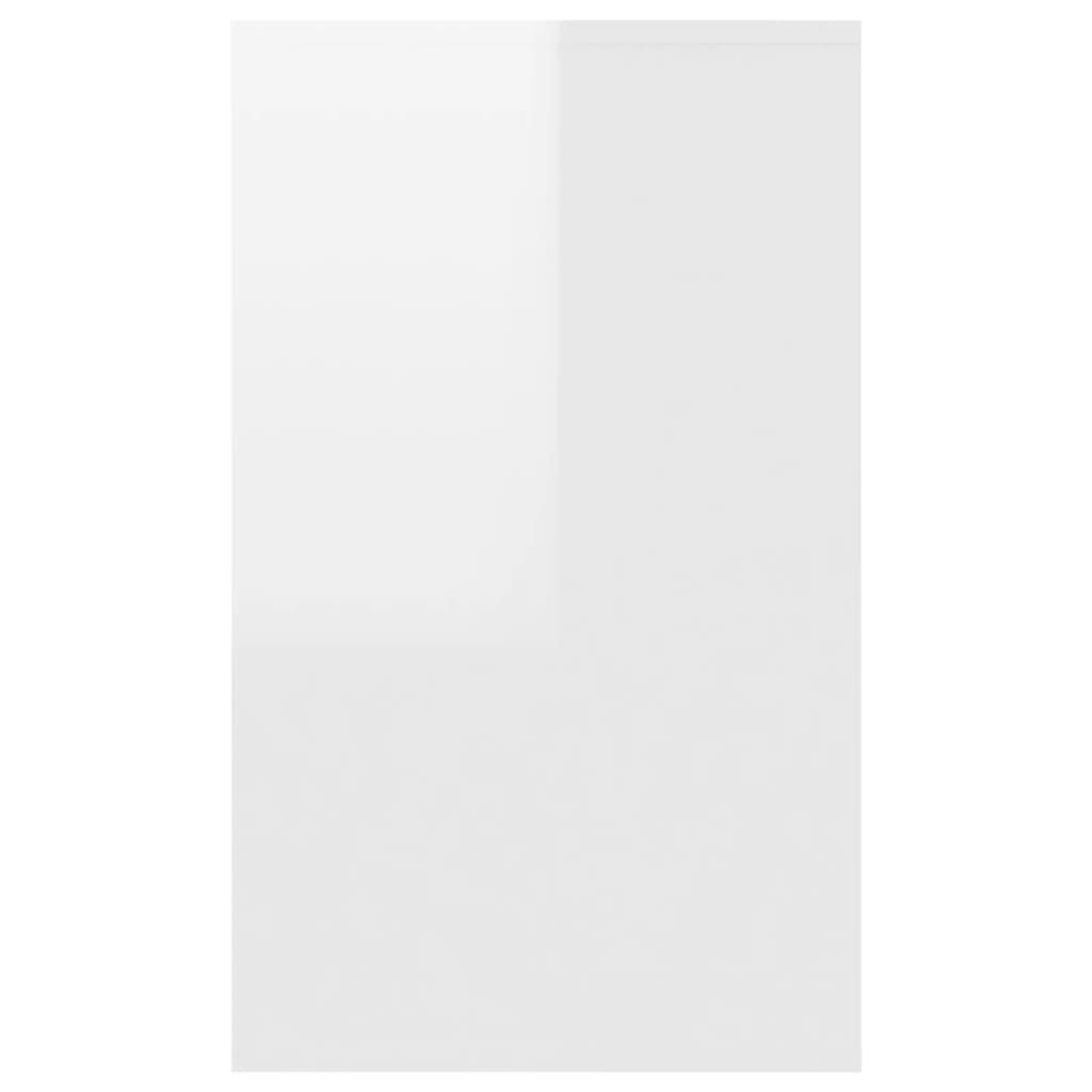 Credenza con 3 cassetti Pannello truciolare bianco lucido 120x41x75 cm