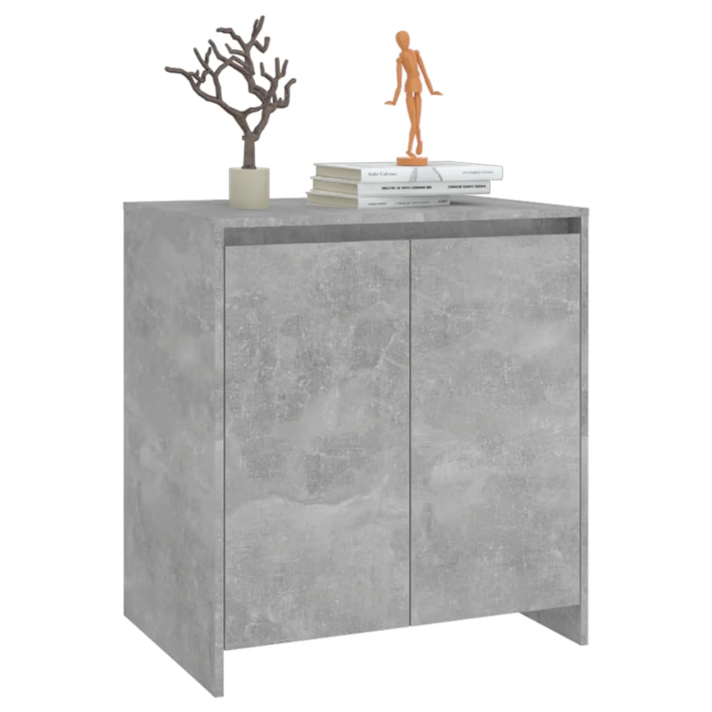 Buffet grigio in cemento 70x41x75 cm legno di ingegneria