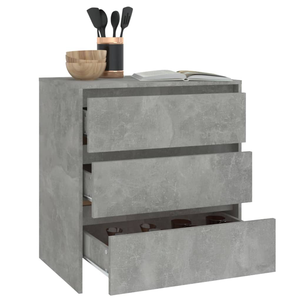 Buffet Gris béton 70x41x75 cm Bois d'ingénierie