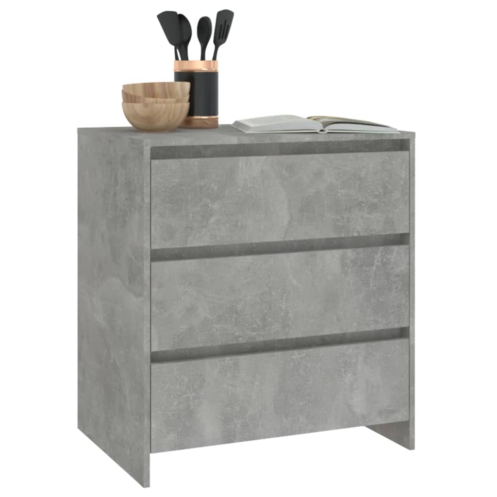 Credenza Grigio cemento 70x41x75 cm MDF