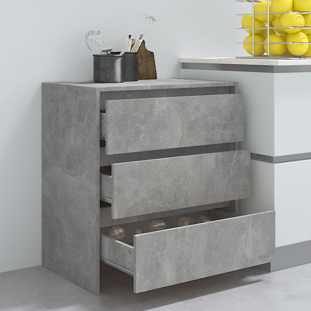 Buffet Gris béton 70x41x75 cm Bois d'ingénierie