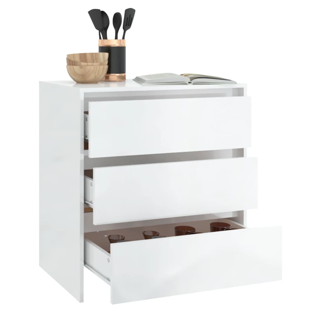 Brilliant white buffet 70x41x75 cm Engineering wood