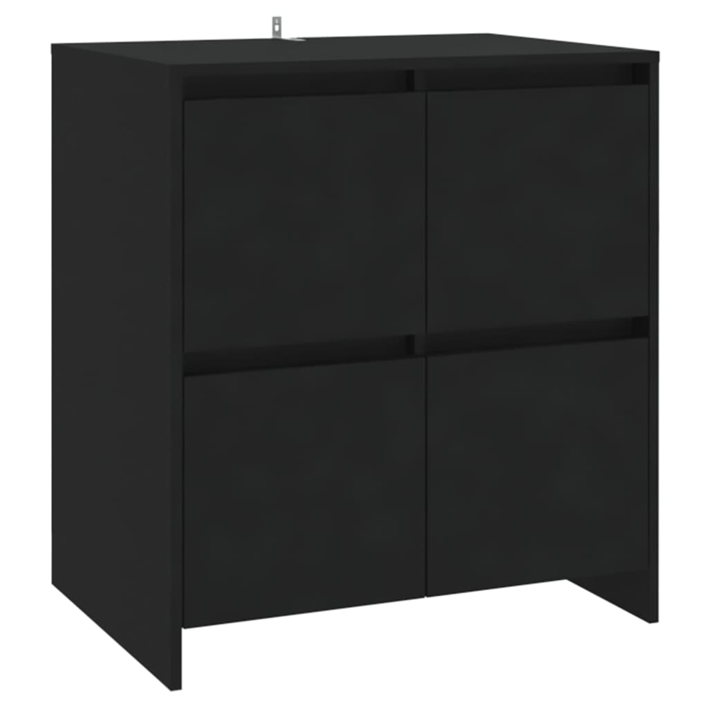 Buffet nero 70x41x75 cm legno di ingegneria